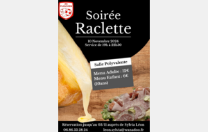 Soirée raclette du dimanche 10 novembre