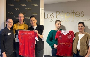 De nouveaux maillots pour les U15 Féminines grâce à nos partenaires locaux