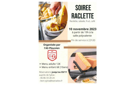 Soirée raclette vendredi 10 novembre