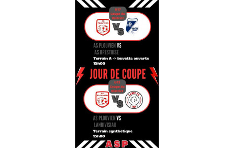 Journée coupe pour les U15 ET U17 ce samedi à Jo Bothorel à 15h00