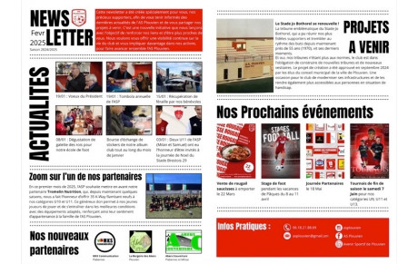 News letter : Mois de Février 